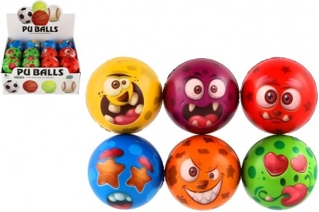 Penosne žogice Monster 7,5 cm – set barvitih žogic v škatli