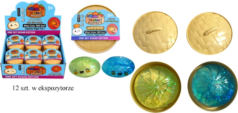 Antistresni squishy cmok z bleščicami