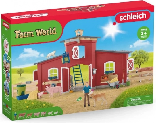 Velik komplet hleva Farm World z živalmi in dodatki