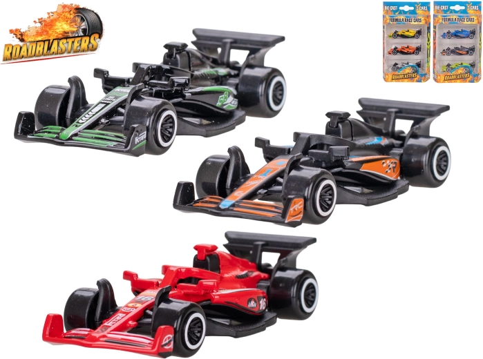 Kovinski dirkalniki Roadblasters 7,5 cm – 3 kosi