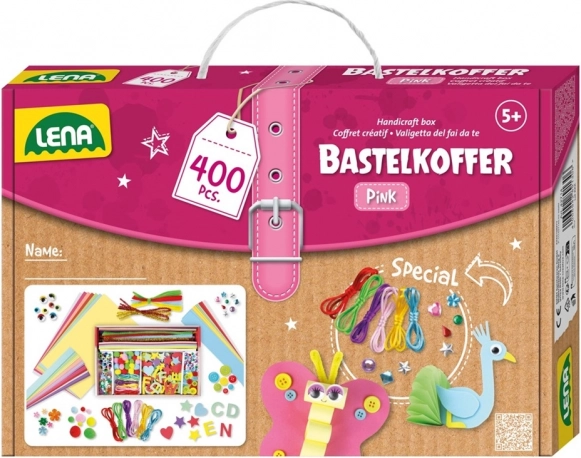 Ustvarjalni kovček za male mojstre, rožnat
