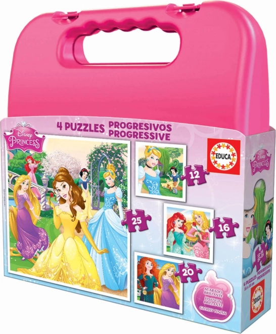 Sestavljanka v kovčku Disney princeske 4v1