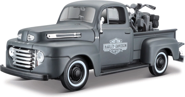 Maisto Harley-Davidson custom 1948 Ford F-1 pickup z motociklom WLA Flathead 1:24