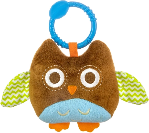 Plush hanging owl Happy owl brown