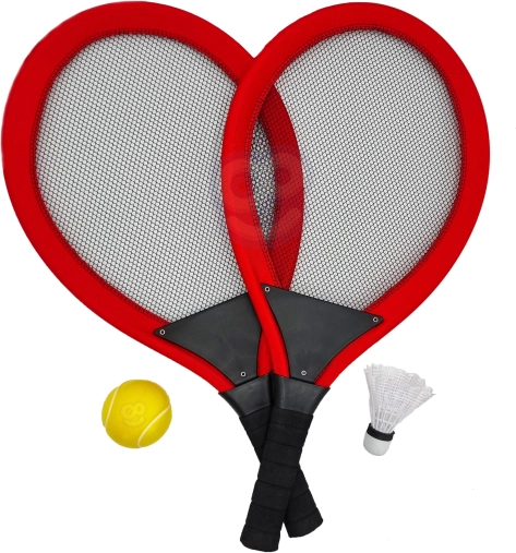 Velike tenis in badminton loparji za otroke Woopie z žogico in košarico