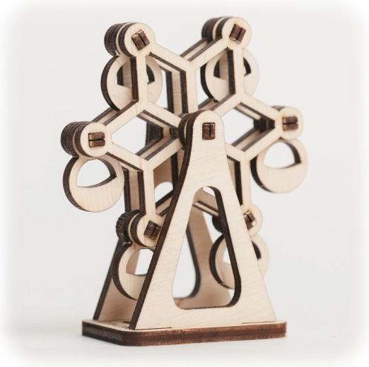 CuteWood lesena 3D sestavljanka Vrtiljak
