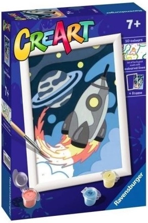 Ravensburger CreArt slikanje po številkah za otroke – raketa