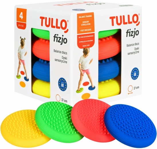 Senzorični ravnotežni diski z masažnimi točkami, set 4 kos