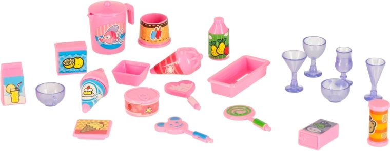 Extensive accessories for ice cream shop role-play