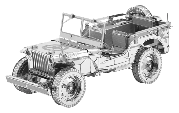 3D kovinske sestavljanke jeep willys mb overland ICONX