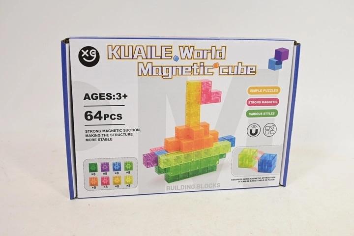Magnetne gradbene kocke 64 kosov - 1 kos