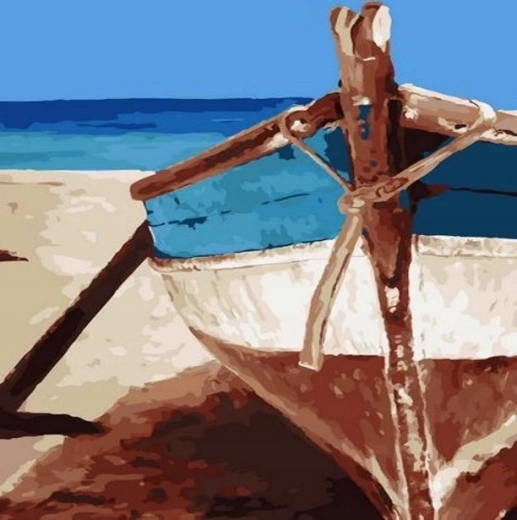Norimpex Slikanje po številkah Čoln na plaži 40 × 50 cm