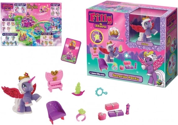 Filly Stars bleščeči komplet – plišasti konjiček in dodatki
