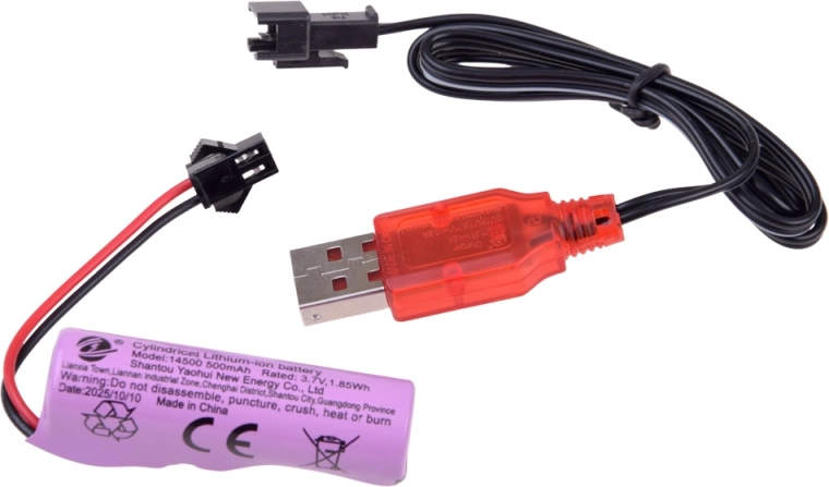 Polnilni akumulator in polnjenje prek USB