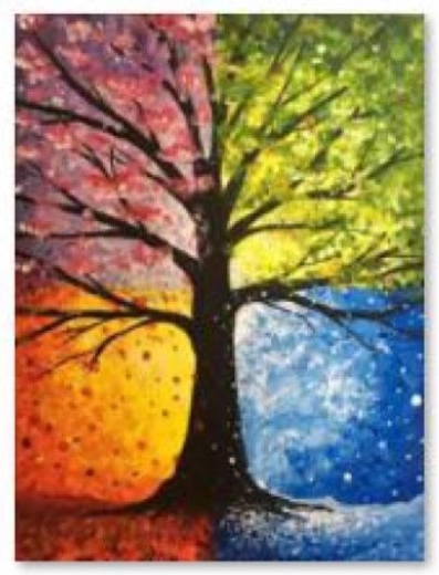 Diamantno slikanje – slika drevo 30 × 40 cm