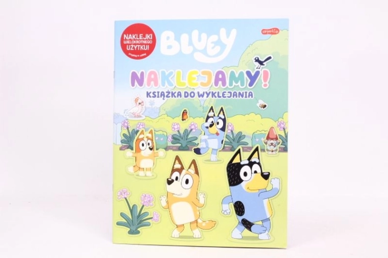 Bluey knjiga z večkrat uporabnimi nalepkami