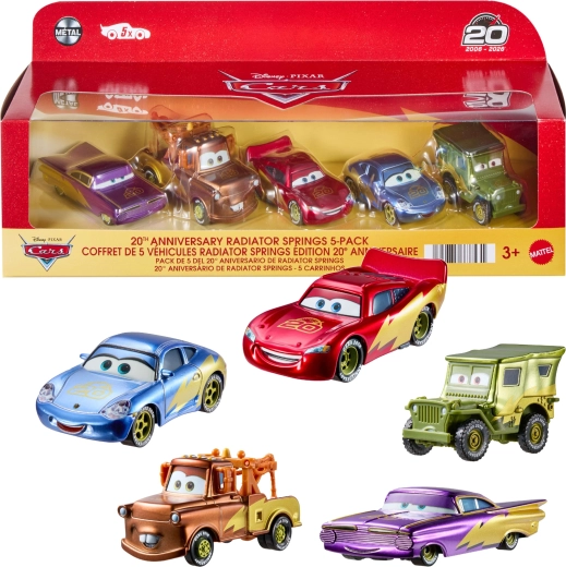Mattel Disney Pixar Cars jubilejni zbirateljski komplet 5 kovinskih avtomobilčkov ob 20. obletnici