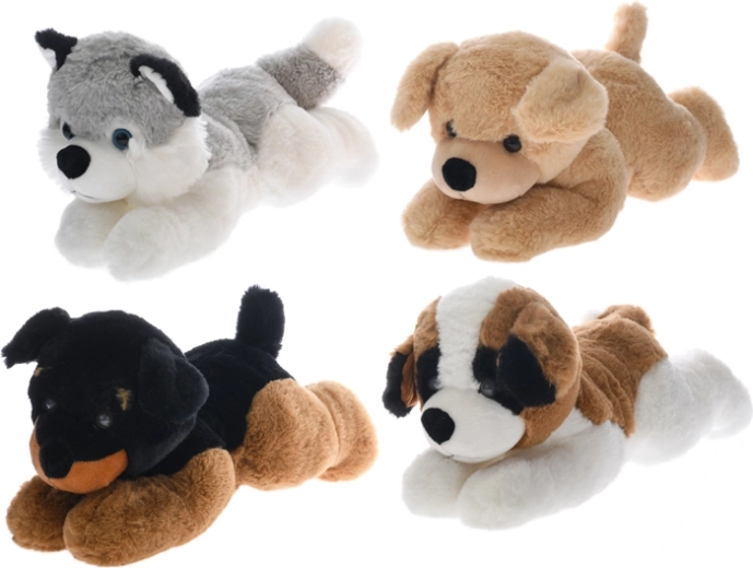 Plišasti kužek ležeči 32 cm, več barv