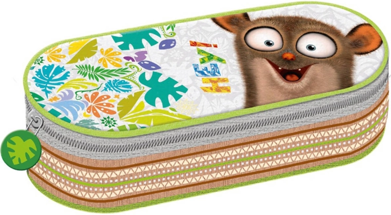 Oval school pencil case Hey with timetable - 1 piece