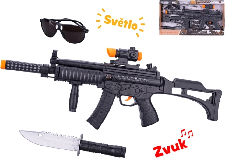 Otroški samopal 44 cm s svetlobnimi in zvočnimi učinki