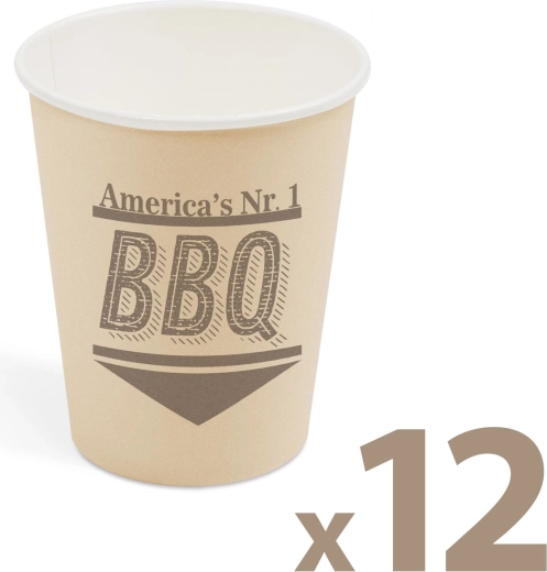 Papirnati kozarci BBQ 250 ml, 12 kosov