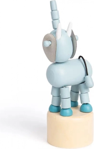 Bigjigs Igrače Lesena stiskalna živalica Safari Slon