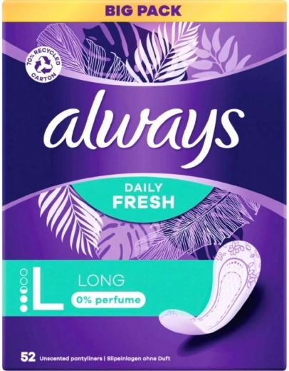 Always Daily Fresh Long dnevni vložki 52 kos