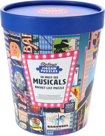 Ridley’s Games puzzle Bucket List: 50 muzikalov, ki jih morate videti (1000 koščkov)