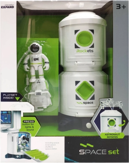 Igralni set vesoljske postaje z astronavtom, svetlobo in zvokom