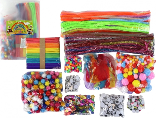 Kreativni umetniški set v torbi DIY s 1200 elementi