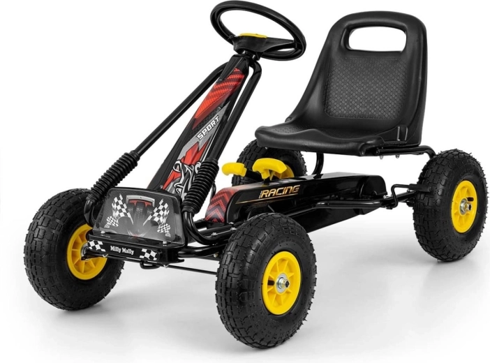 Milly Mally otroški pedalni gokart Thor, črn