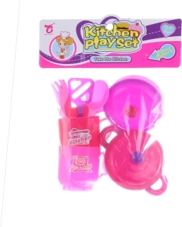 Otroški komplet posode v vrečki – plastična kuhinjska igrača