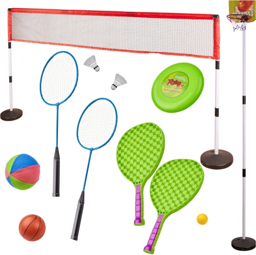 Športni komplet 5v1 badminton košarka odbojka tenis frisbee
