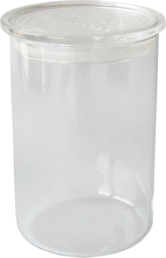 Steklena posoda s plastičnim pokrovom 0,96 × 14,5 cm