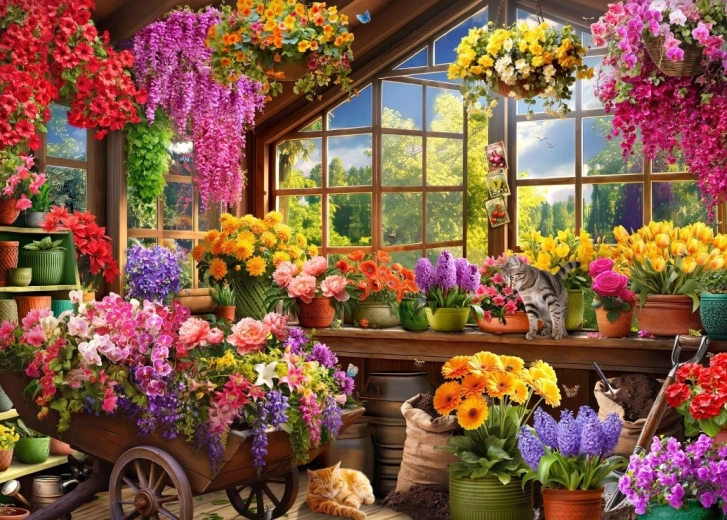 Bluebird sestavljanka Rastlinjak 500 koščkov