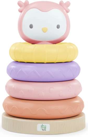 Senzorična zložljiva piramida s sovo Nally znamke Ingenuity, 6m+