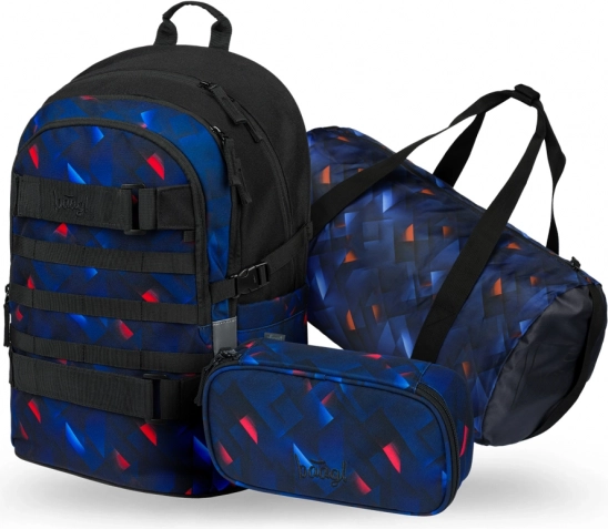 BAAGL komplet nahrbtnik, peresnica in športna torba Skate Indigo