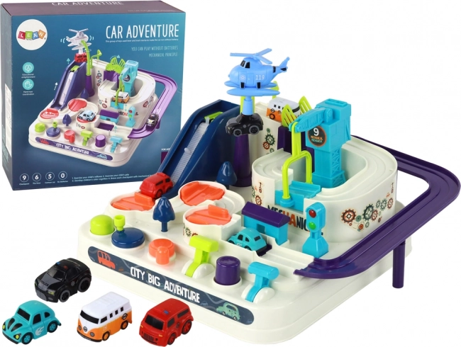 Interaktivna steza z ovirami za avtomobilčke City Big Adventure