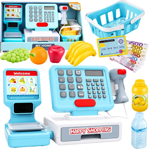XXL cash register set for playing shop