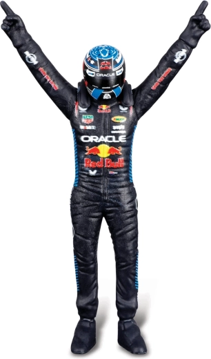 Figurica dirkača Max Verstappen v šampionski pozi