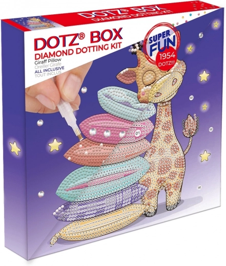 Mozaik z diamanti - blazina z žirafo