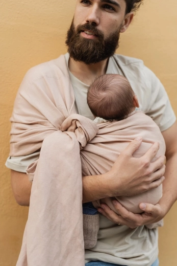 Boba ring wrap obročni sling za nošenje otrok peony