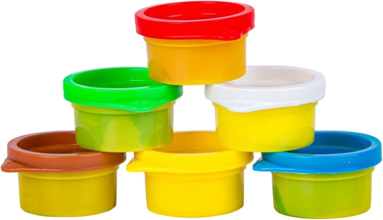 6 colors of soft modeling clay for endless combinations