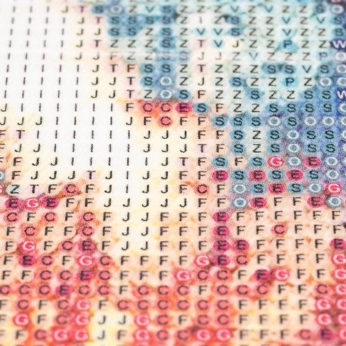 Clear symbols and self-adhesive canvas
