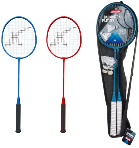 set badmintonskih loparjev in košark v etuiju