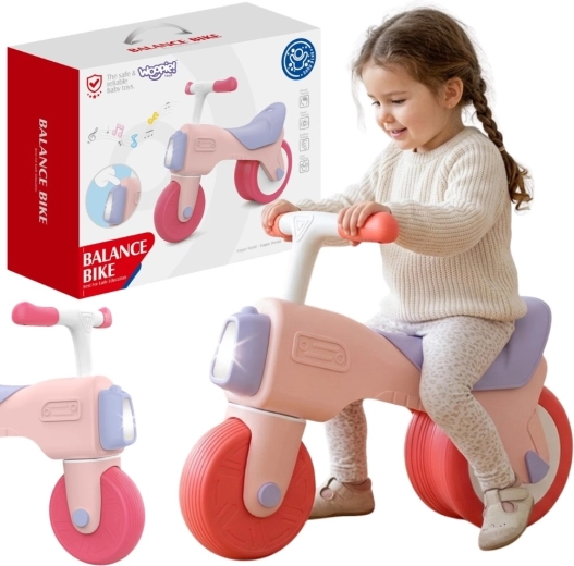 WOOPIE Huanger balance bike with sound and light, pink 18m+