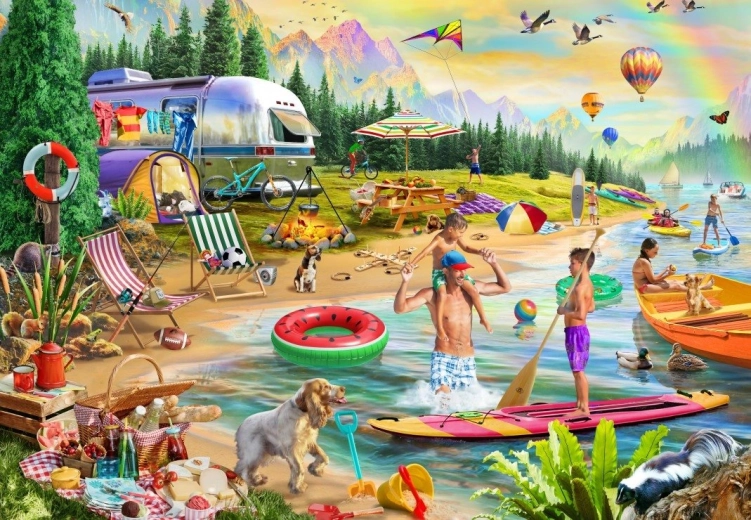 Puzzle Bluebird Poletni tabor Lakeside 1000 kosov