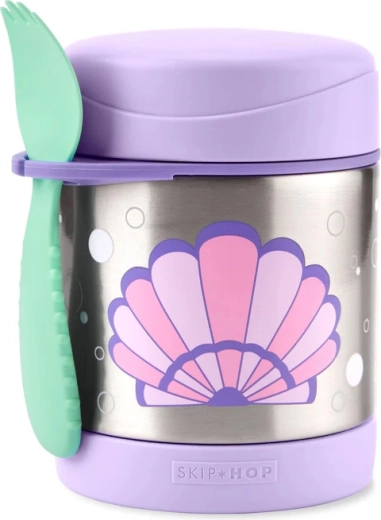 Skip Hop Spark Style termovka za hrano iz nerjavečega jekla z žlico-vilico školjka 325 ml