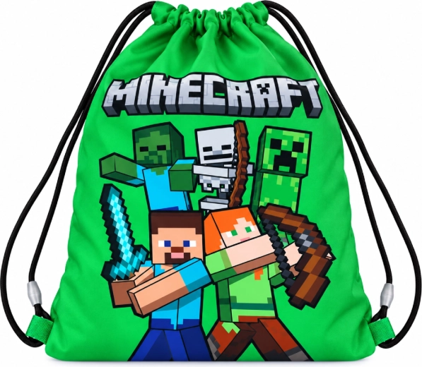 Otroška vreča za na hrbet Minecraft, zelena
