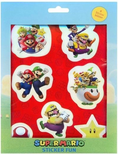 Komplet nalepk Super Mario (8 listov)